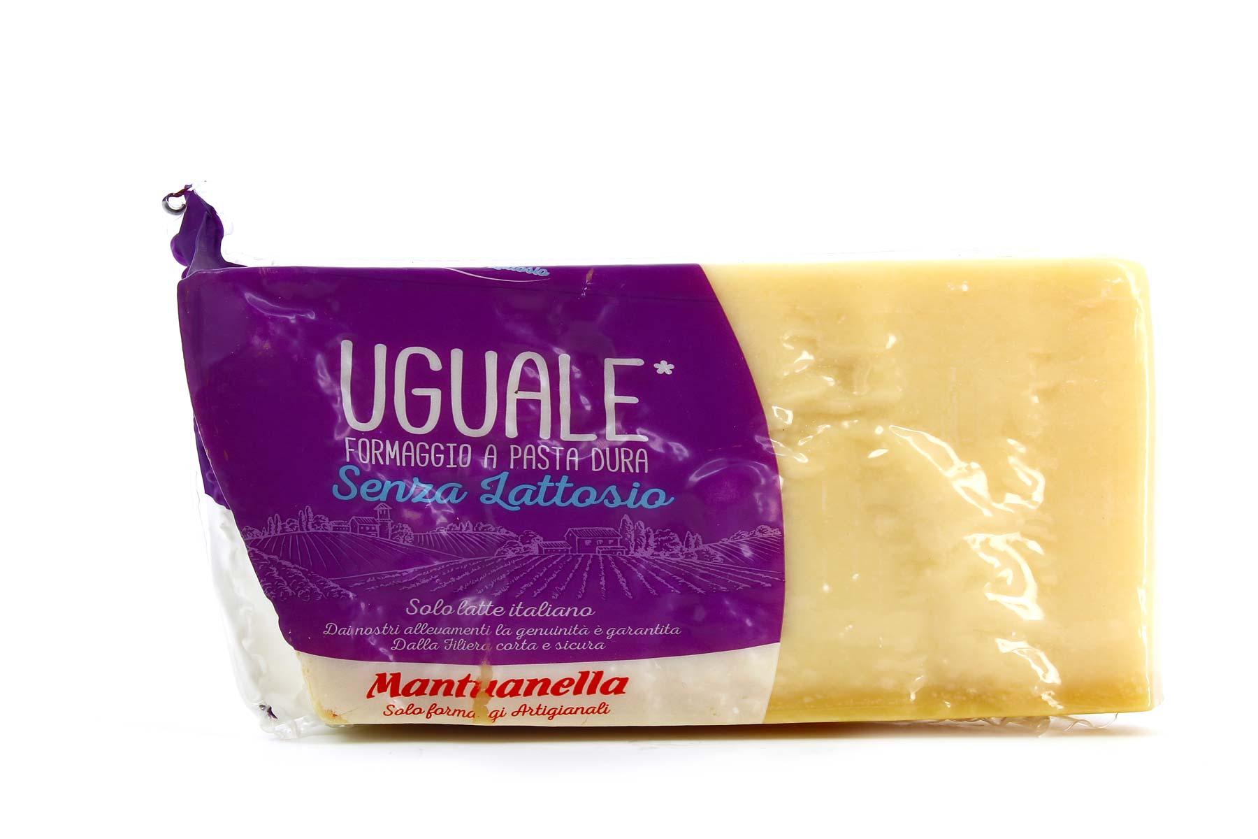 Uguale, formaggio senza lattosio a pasta dura